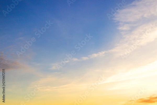 Fototapeta Colorful sunset sky. Copy space. Place for text and design
