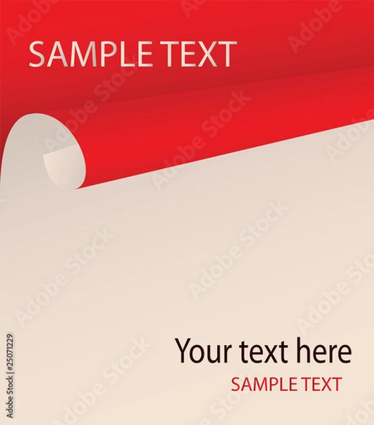 Obraz The bent paper with a place for your text