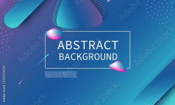 Obraz Fluid shape composition. Abstract cover design.