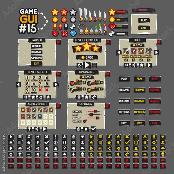 Fototapeta Game GUI #15