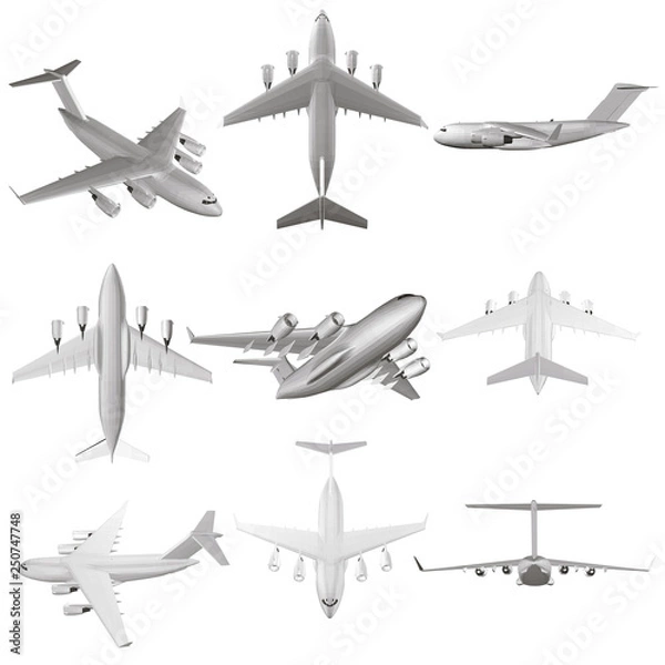 Obraz Set with airplanes