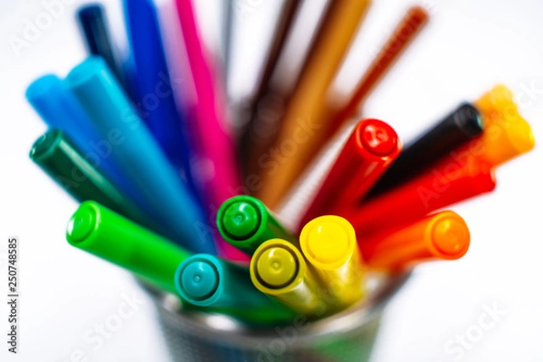 Obraz colored markers isolated on the white background