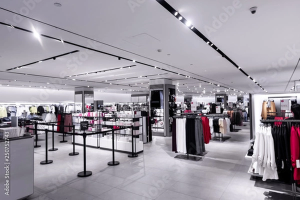 Obraz Interior of fashion store. Shopping mall on Bali island.