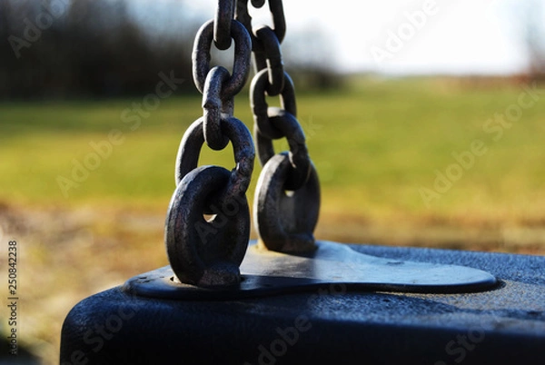 Fototapeta swing set and chain