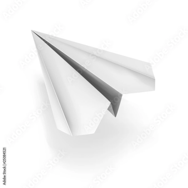 Obraz vector white origami plane