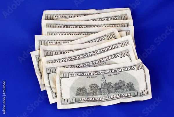 Fototapeta american dollars in different views