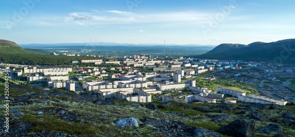Obraz Panorama of Kirovsk in the summer