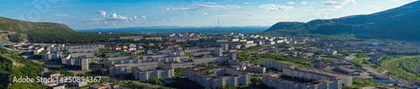 Obraz Panorama of Kirovsk in the summer