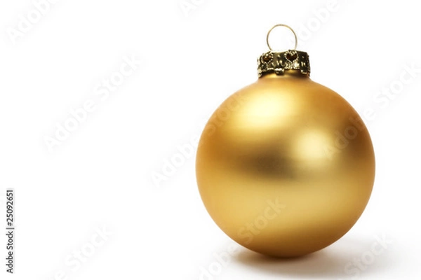 Obraz bombka z matowego złota