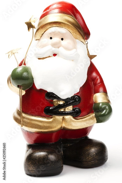 Obraz roter nikolaus hält sterne in der hand