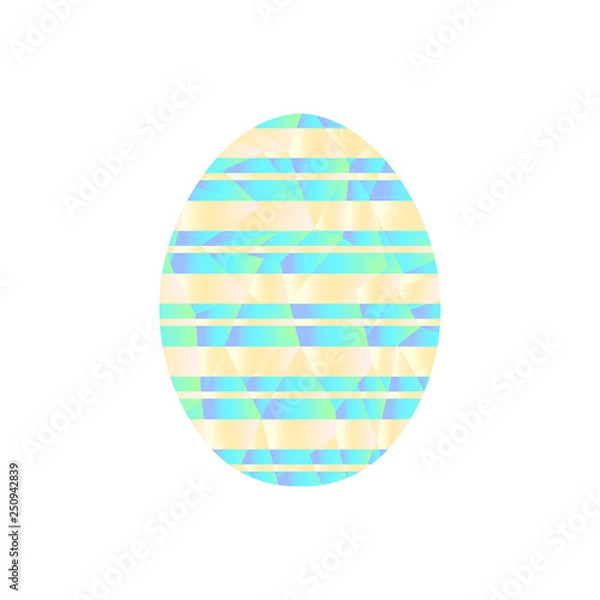 Obraz Polygon colored easter egg. Vector illustration design