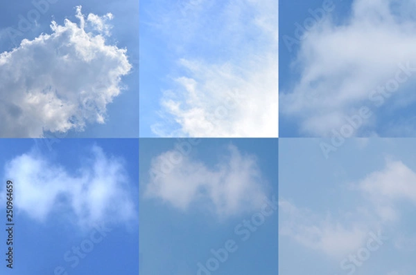 Fototapeta A various clouds shape for make smoke brush
