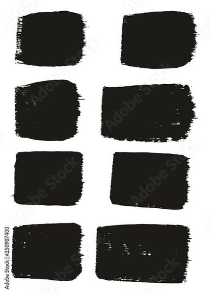 Fototapeta Paint Brush Medium Lines High Detail Abstract Vector Background Set 63