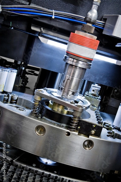 Obraz closeup of cnc punching machine