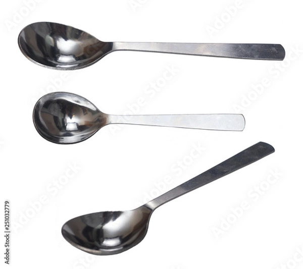 Obraz small tea stainless spoon isolated