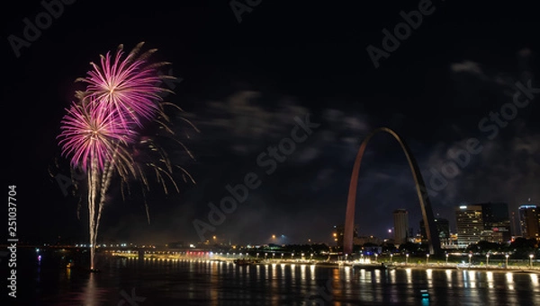Obraz Fireworks over the Arch