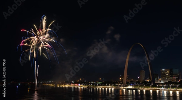 Obraz Fireworks over the Arch