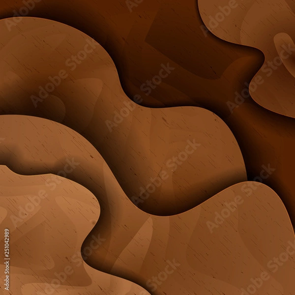 Obraz Abstract wood cut art background. 3D woodcut layers texture