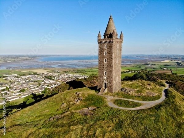 Obraz Scrabo tower and Ards peninsula