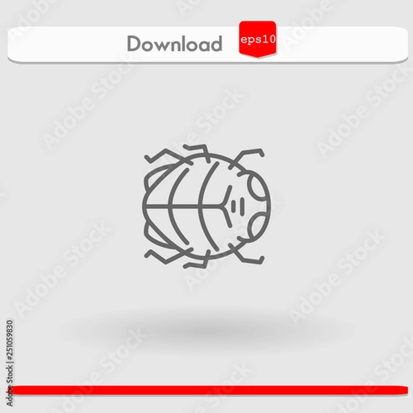 Fototapeta bug vector icon