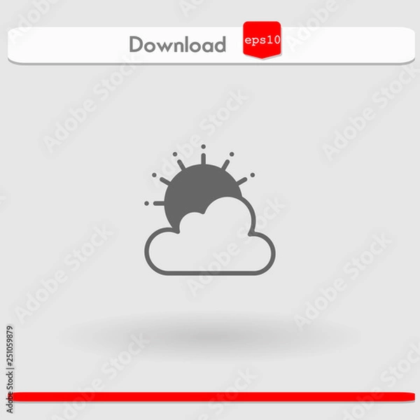 Fototapeta cloudy vector icon
