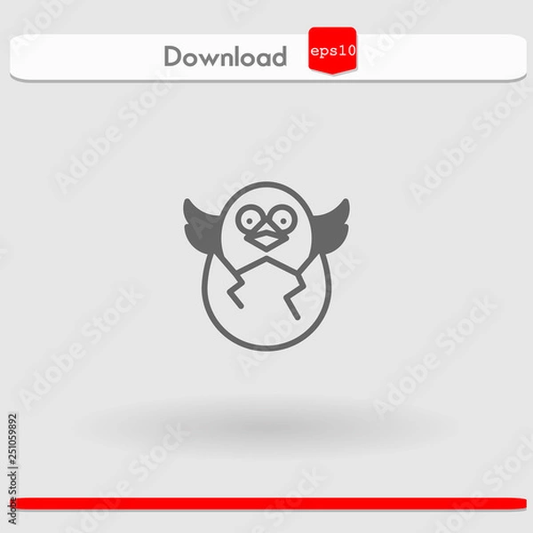Fototapeta chick vector icon