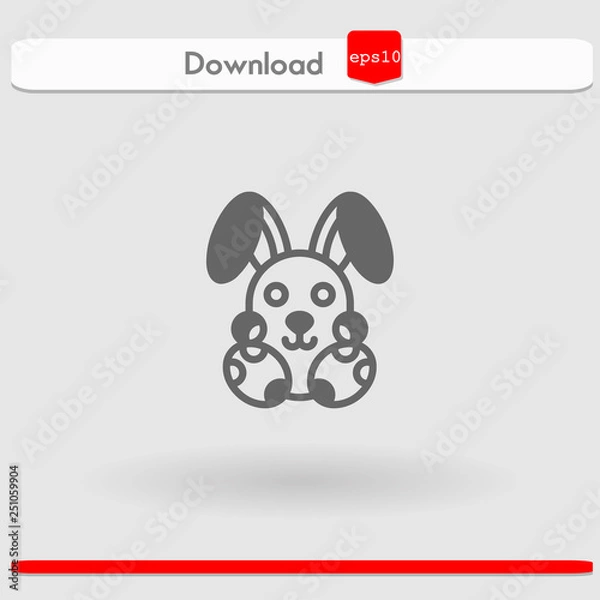 Fototapeta rabbit vector icon