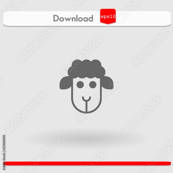 Fototapeta sheep vector icon