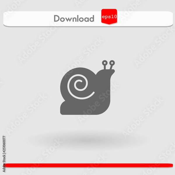 Fototapeta snail vector icon