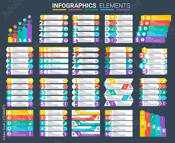 Fototapeta INFOGRAPHICS ELEMENTS SET