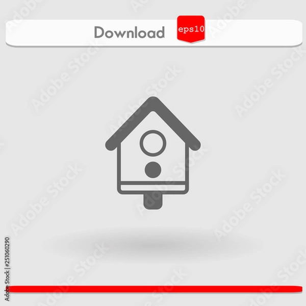 Fototapeta bird house vector icon
