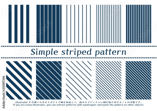 Obraz シンプルストライプのパターン