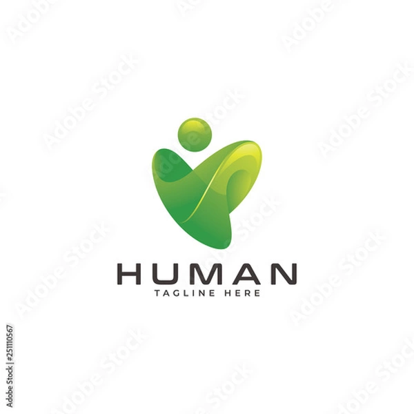 Obraz Abstract Modern Human People Logo Icon Vector