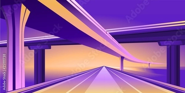 Obraz overpass viaduct bridge