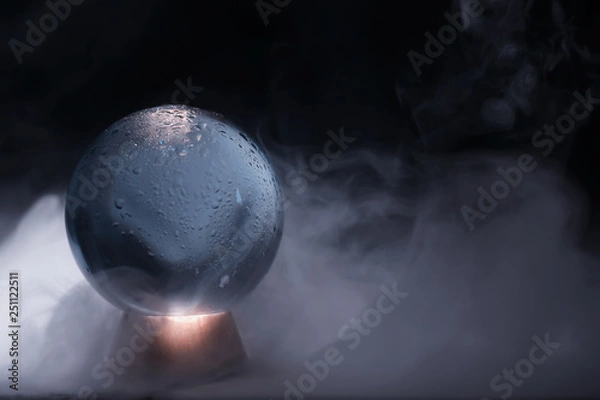 Fototapeta Crystal ball to predict the fate. Guessing for the future.