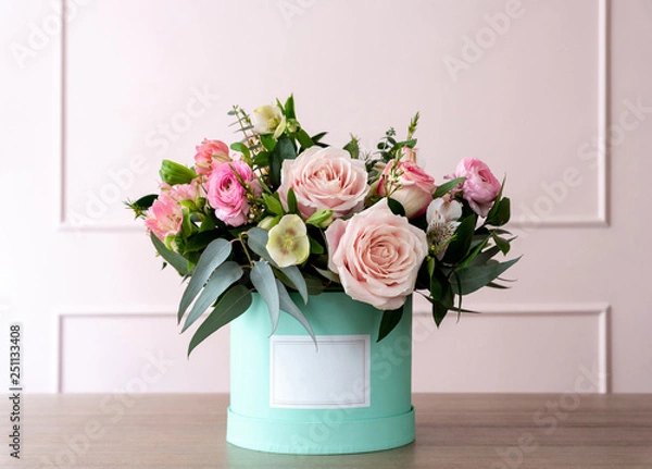 Obraz Beautiful bouquet of flowers in a box