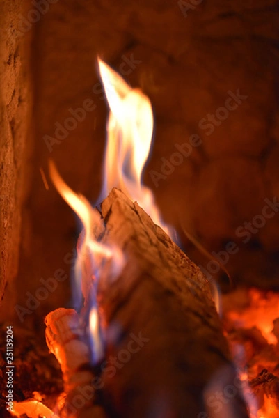 Obraz Kaminfeuer Scheit 3