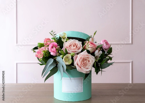 Obraz Beautiful bouquet of flowers in a box