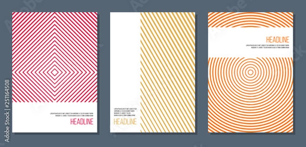 Fototapeta simple geometric cover design templates, white background