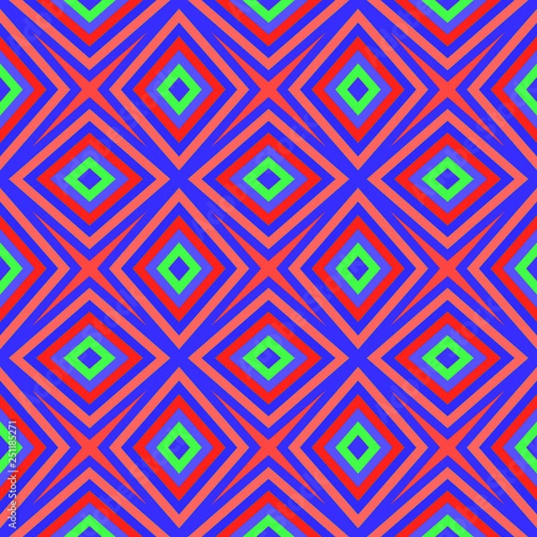 Fototapeta Seamless pattern background from a variety of multicolored squares.