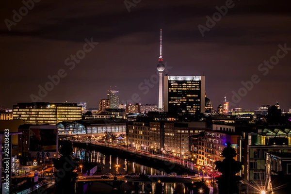 Obraz Panoramę Berlina nocą