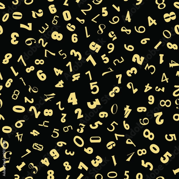 Fototapeta Numbers and alphabet, education, school concept. Seamless vector EPS 10 pattern. Flat style