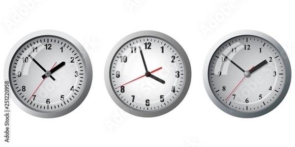 Fototapeta Clock icon. World time concept. Vector illustration.
