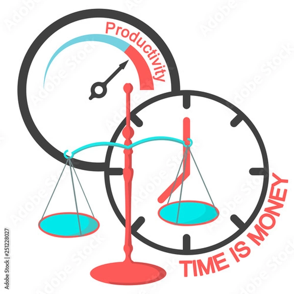 Obraz Abstract Work Time And Productivity