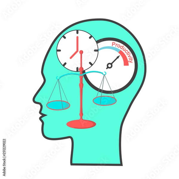 Obraz Abstract Mind Time and Productivity 