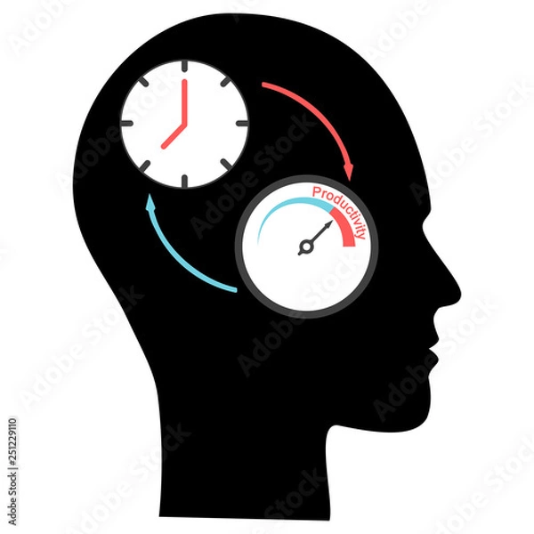 Obraz Abstract Thinking about Time and Productivity 