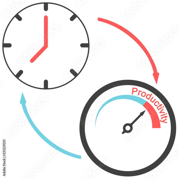 Obraz Abstract Time and Productivity