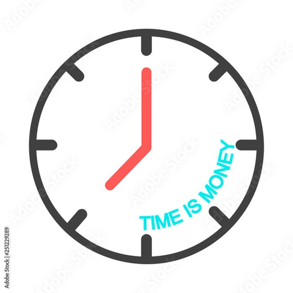 Obraz Time is Money Clock