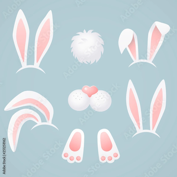 Obraz Buuny, rabbit - easter vector illustration.