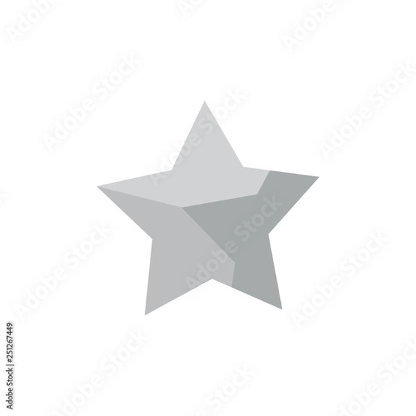 Fototapeta star geometric 3d simple gradient logo vector